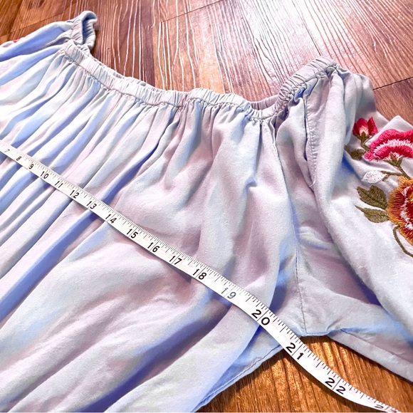 Feathers Women’s Peasant Dress Plus Size 3XL Embroidered Off Shoulder Tiered - Picture 11 of 16